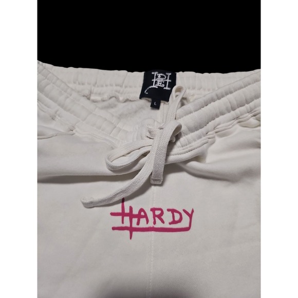 Ed Hardy Fleece Sweats Shorts Graphic Tiger Drawstring Cream Mens Size‎ L NWT - Picture 5 of 6